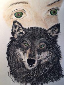 Mindy Sinclair Wolf Painting